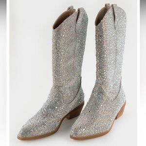 Sparkling Silver Women's Boots